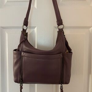 The Sak Plum Leather Shoulder Bag